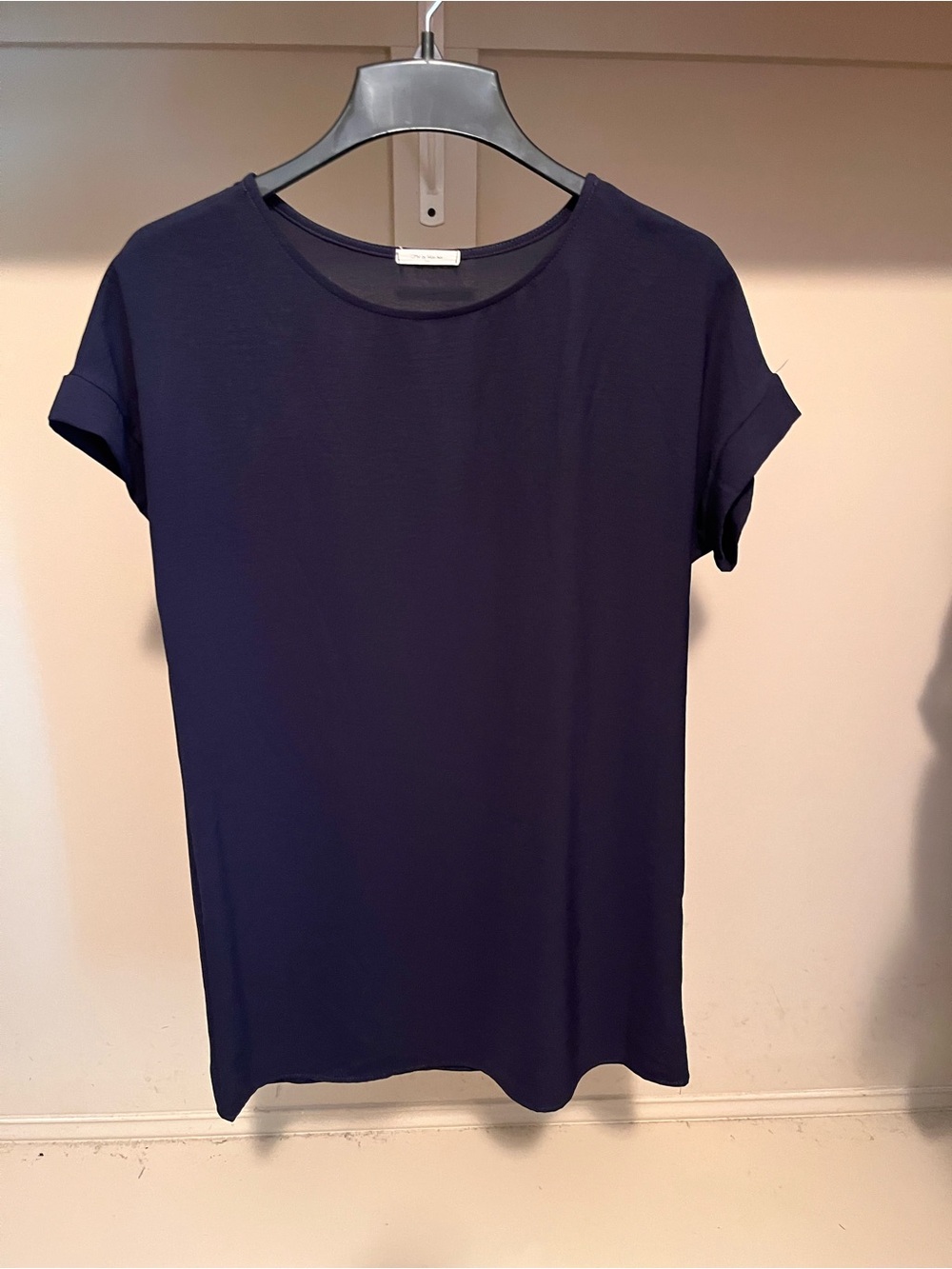 12 Pm By Mon Ami Navy Short-Sleeve Mini Dress
